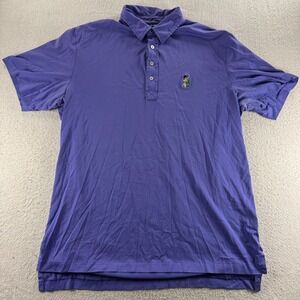 Polo Ralph Lauren Golf Shirt Mens Purple Scottish Piper Pima Cotton Performance